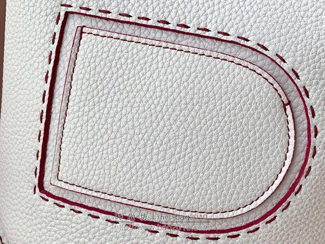 DELVAUX女包 Delvaux Pin春夏系列 進口牛皮 德爾沃女手提包 手拎包 D00315白色mini  fcs1427
